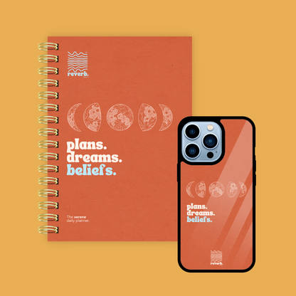 Serene Daily Planner & Plans Dreams Beliefs Phone Case Bundle